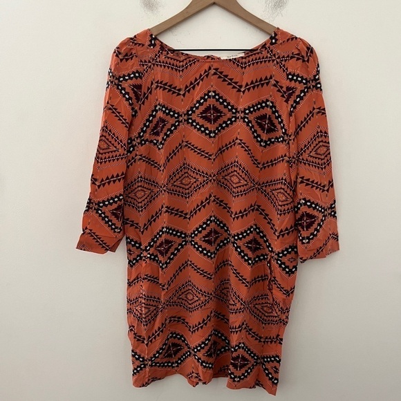 BA&SH Ref Lavande Silk Salmon/Reddish T-Shirt Dress Size 2 - Picture 9 of 13